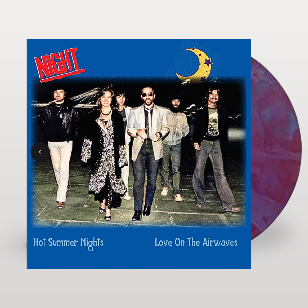 Night - Hot Summer Nights/Love On The Airwaves [7"LP/45 RPM] Blue Swirled Vinyl Single - Renaissance Records US