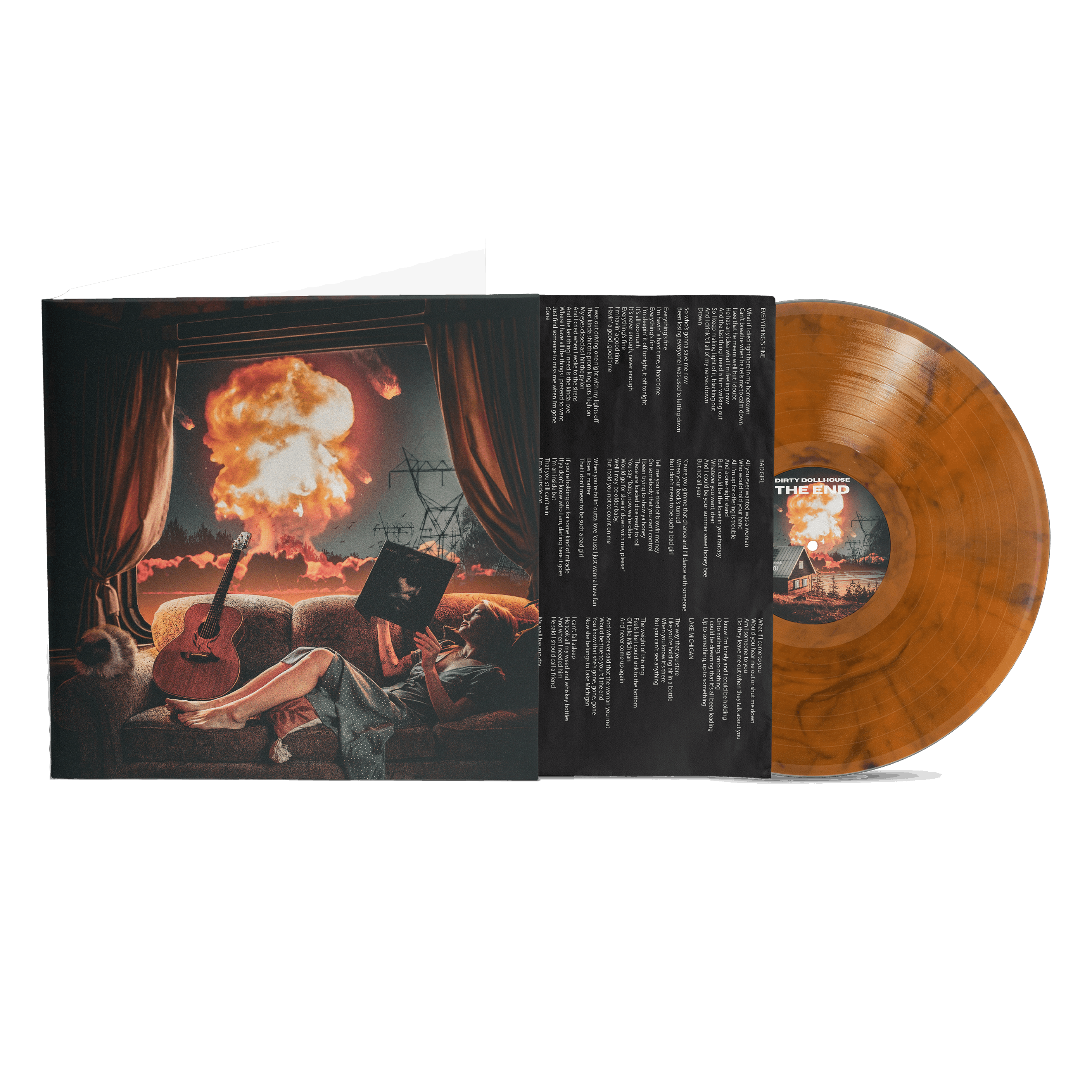 Dirty Dollhouse - The End [LP] Orange Smoke Marble