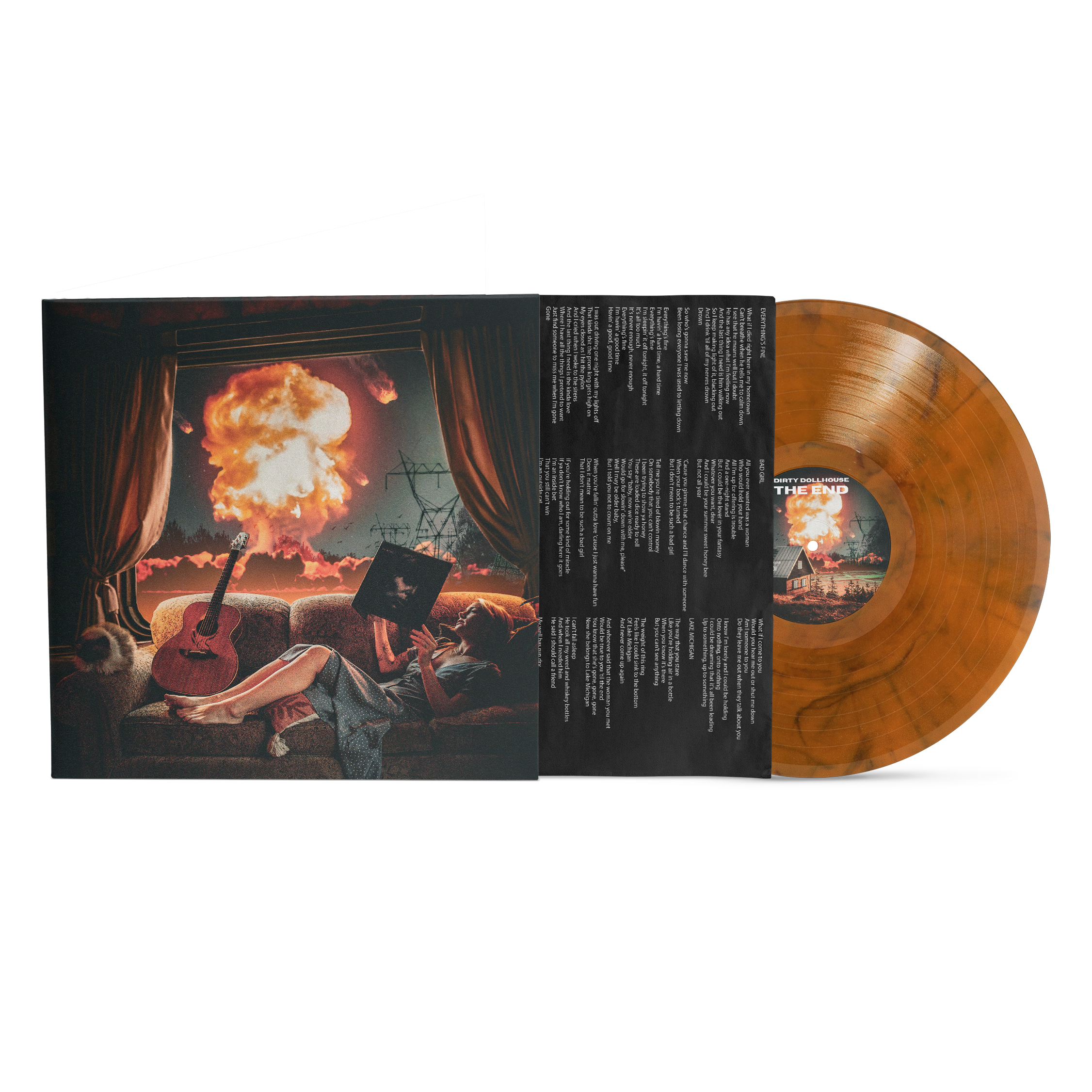 Dirty Dollhouse - The End [LP] Orange Smoke Marble