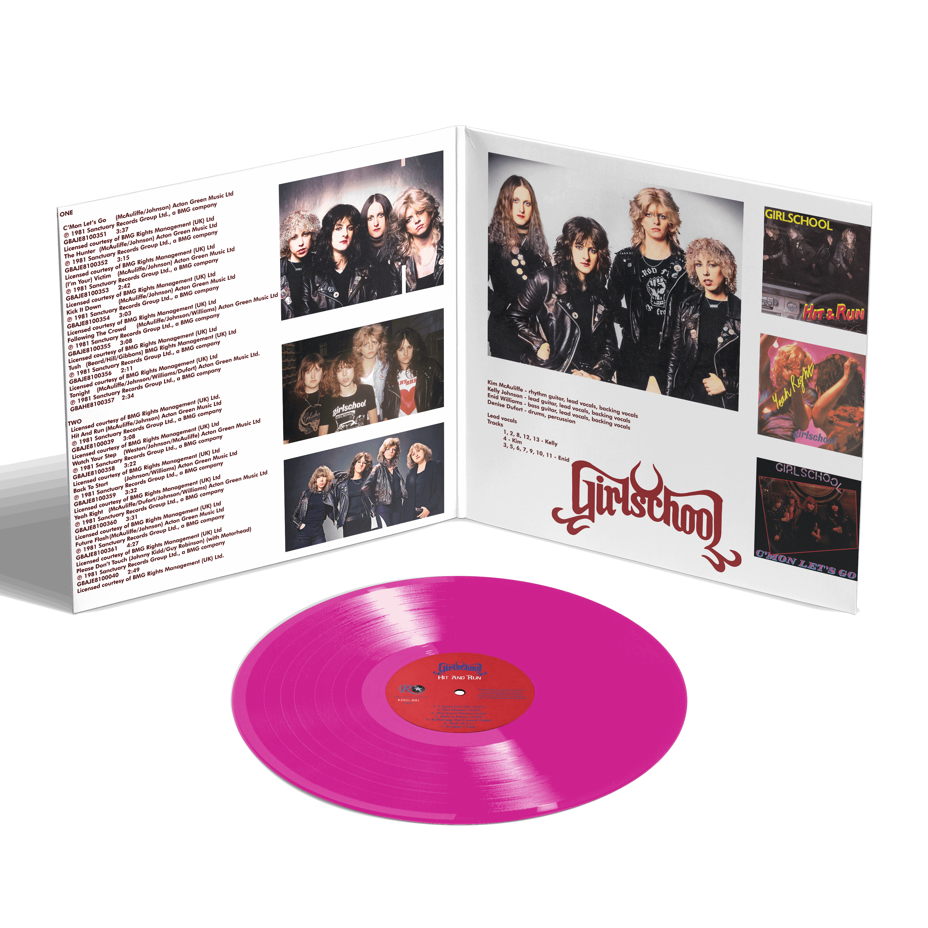 Girlschool - Hit And Run [LP] Magenta