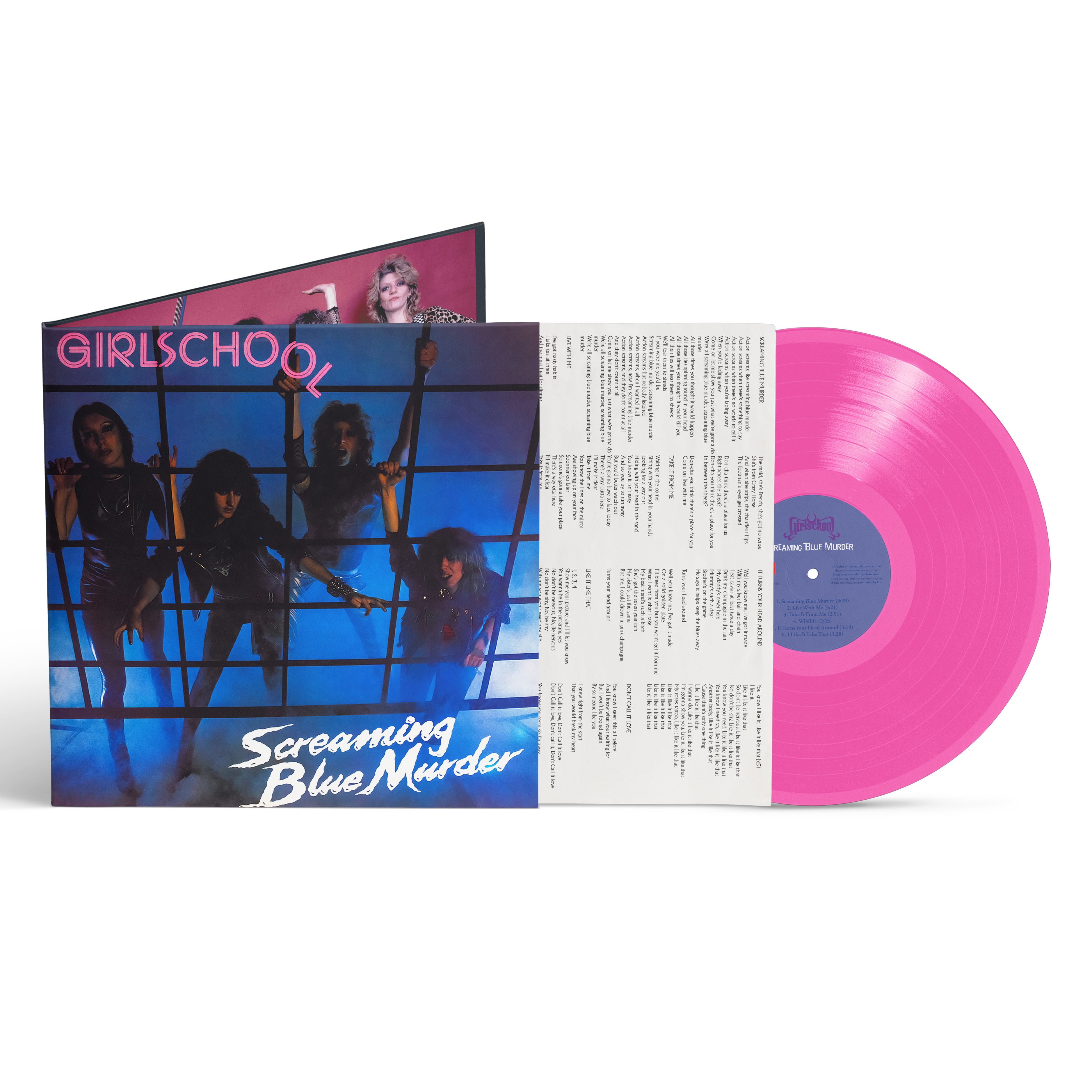 Girlschool - Screaming Blue Murder [LP] Hot Pink