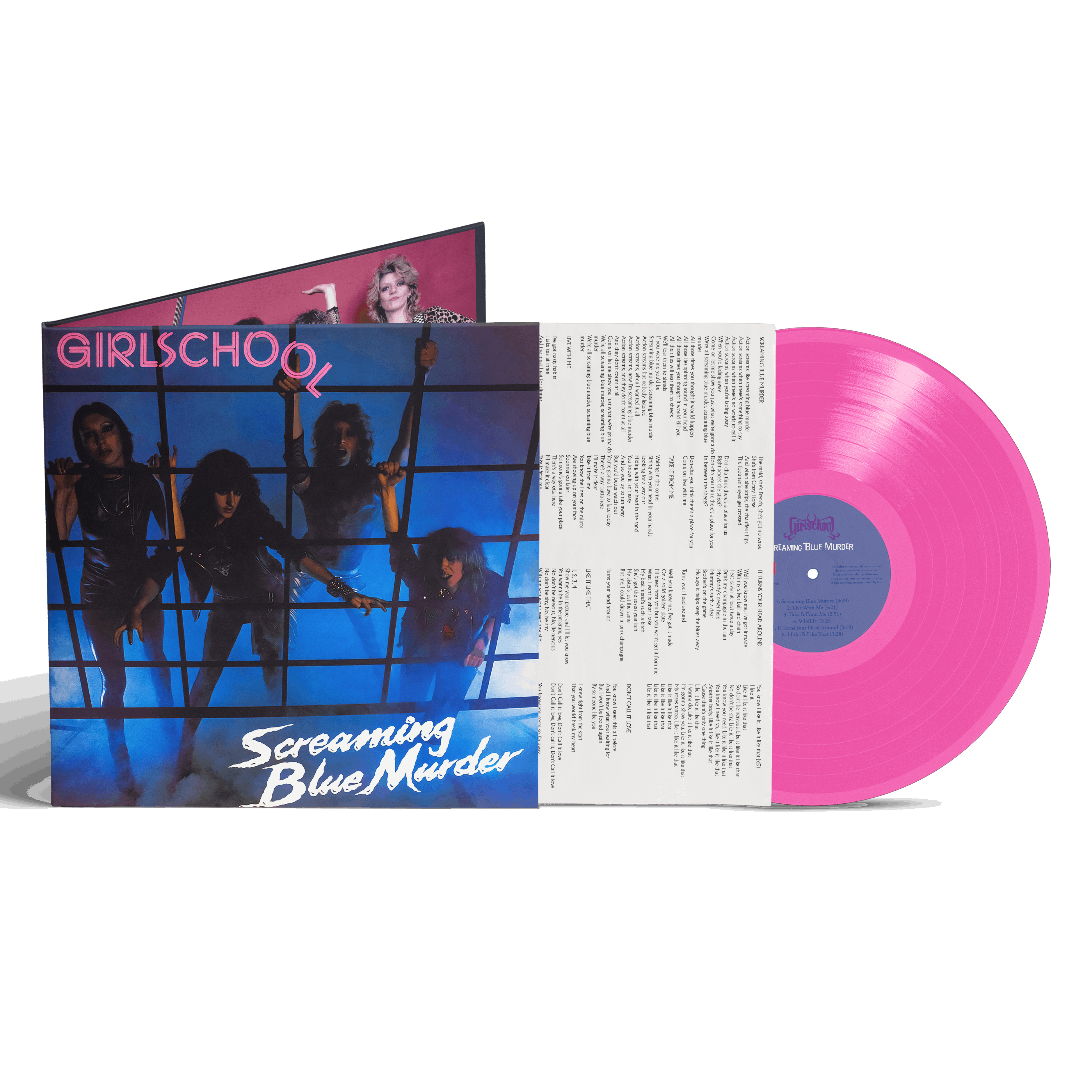 Girlschool - Screaming Blue Murder [LP] Hot Pink