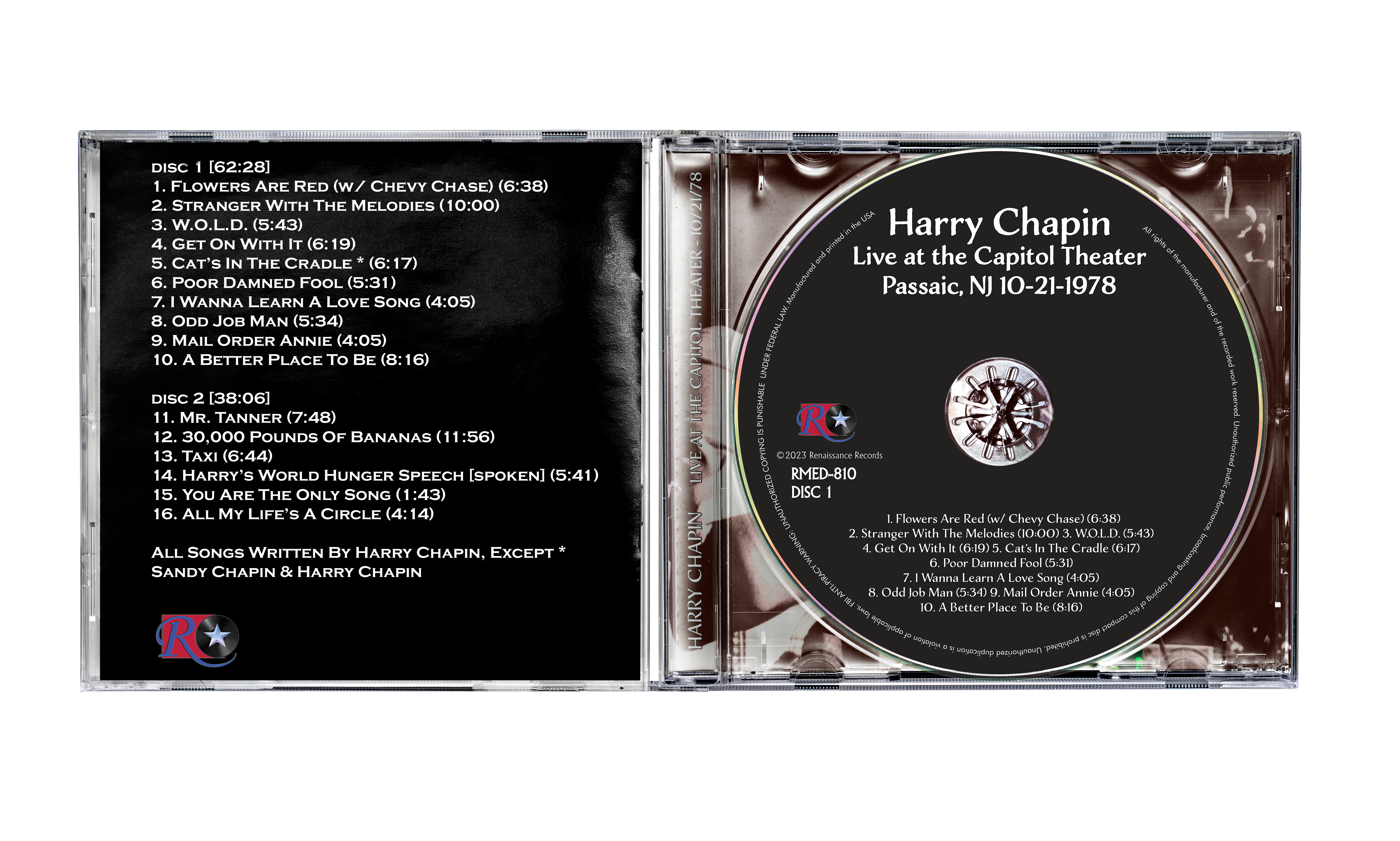 Harry Chapin -  Live At The Capitol Theater 1978 [CD]