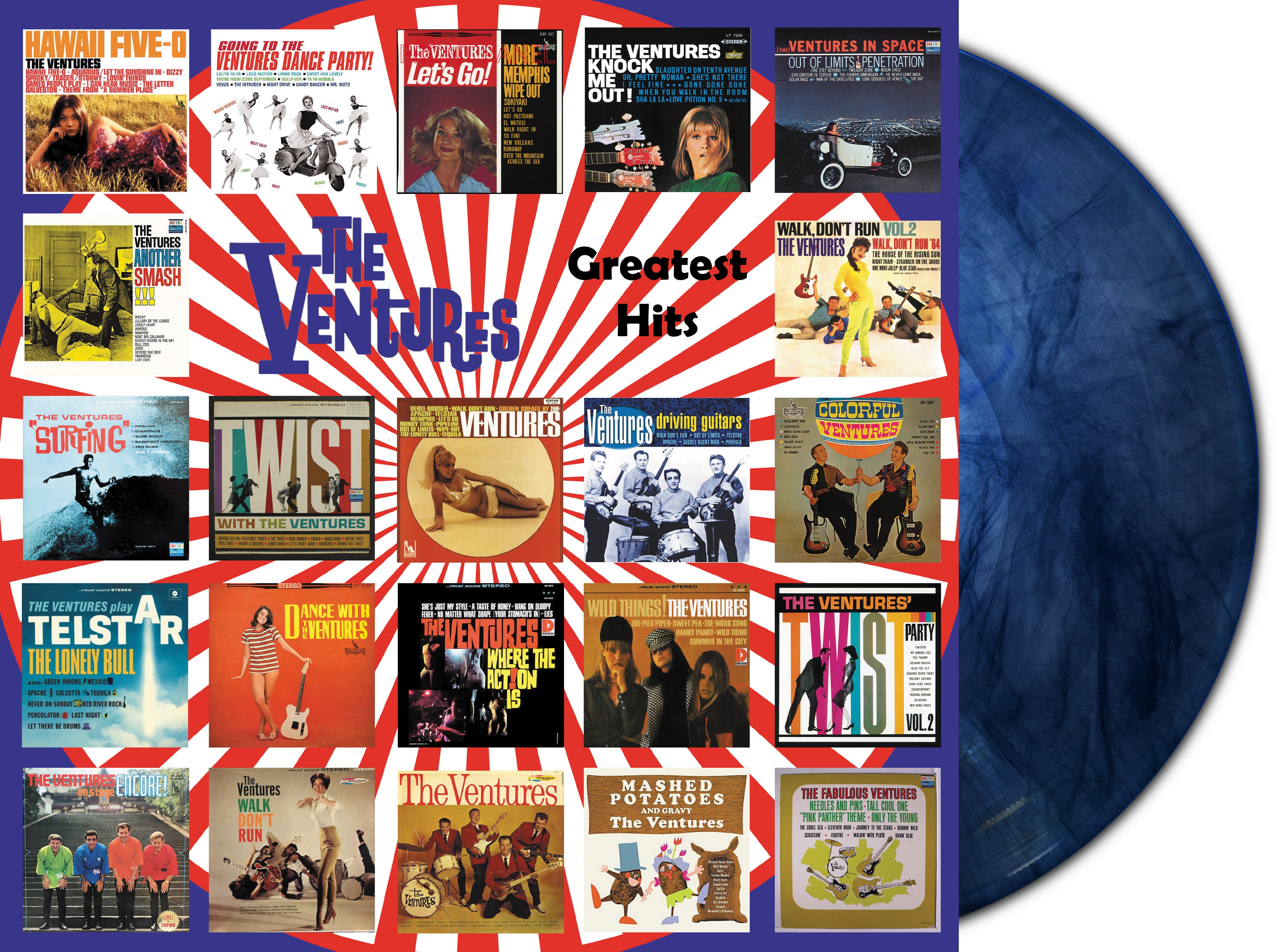 The Ventures - Greatest Hits [2LP] Dark Blue Marble